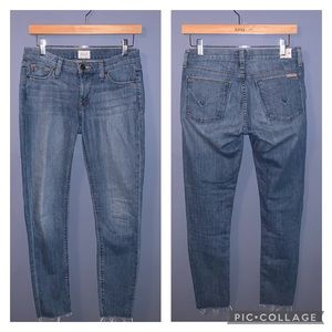 Hudson Ankle Super Skinny Raw Hem Size 25